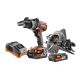 RIDGID 18V Lithium-Ion Brushless Cordless Compact Hammer Drill/Driver and Circular Saw Combo Kit