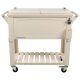 PERMASTEEL 80 Qt. Rolling Patio Cooler Cream Furniture Style
