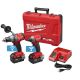 Milwaukee M18 FUEL ONE-KEY 18V Lithium-Ion Brushless Cordless Hammer Drill/Impact Driver Combo Kit w/(2) 5.0Ah Batteries, Case