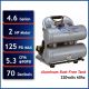 California Air Tools 4620AC-22060 Ultra Quiet and Oil-Free 2.0 Hp, 4.0 Gal. Aluminum Twin Tank Electric Portable Air Compress