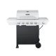 Nexgrill 5-Burner Propane Gas Grill in Stainless Steel with Side Burner and Black Panel