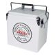 Koolatron RetroIce Chest Beverage Cooler with Bottle Opener 13L (14 qt.) 18 Can, White and Silver