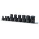 TITAN 1/4 in. Drive Stubby SAE Hex Bit Socket (9-Piece)