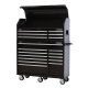 Husky 52 in. 18-Drawer Tool Chest and Rolling Tool Cabinet Combo in Black