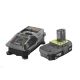 RYOBI ONE+ 18V Lithium-Ion 2.0 Ah Battery and Dual Chemistry IntelliPort Charger Kit