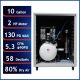 California Air Tools Ultra Quiet 10 Gal. 2 HP Electric Air Compressor with Air Dryer, Automatic Drain and Sound Proof Cabinet