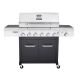Nexgrill Deluxe 6-Burner Propane Gas Grill in Black with Side Burner