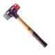 Halder Simplex 28 oz. Mallet with Cast Iron Housing Acacia Wood Handle Red Plastic Face and Gray Rubber Face