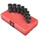 SUNEX TOOLS 3/8 in. Drive Standard Fractional Universal Impact Socket Set (7-Piece)