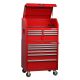 Husky 36 in. W 12-Drawer, Deep Combination Tool Chest and Cabinet Set in Gloss Red