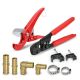 PLUMBFLEX Pex Tubing Plumbing Kit Crimper Tool 1/2 in. and 3/4 in. Elbow Stainless Steel 1/2 in. and 3/4 in. Cinch and Half Clamp