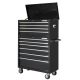 Husky 40 in. 10-Drawer Tool Chest and Rolling Tool Cabinet Set, Black