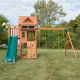 Swing-N-Slide Playsets DIY Sky Tower Terrace Wooden Outdoor Playground Set with Monkey Bars, Sandbox, Swing Set, and Playground Equipment