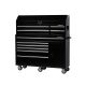 Husky 61 in. W x 18 in. D Standard Duty 10-Drawer 1-Door Combination Rolling Tool Chest Top Tool Cabinet Set in Gloss Black