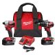 Milwaukee M18 18V Lithium-Ion Brushless Cordless Compact Hammer Drill/Impact Combo Kit (2-Tool) with (2) 4.0Ah Batteries, Bag