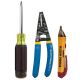 Klein Tools 3-Piece Wire Stripper, Voltage Tester and 15-in-1 HVAC Multi Bit Screwdriver Set