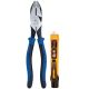 Klein Tools 2-Piece Pliers and Voltage Tester with Flashlight Set