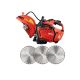 Hilti DSH 600-X 63 cc 12 in. Hand Held Gas Saw with 3-Pack 12 in. Premium Universal Diamond Saw Blades