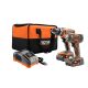 RIDGID 18-Volt Lithium-Ion Cordless Drill/Driver and Impact Driver 2-Tool Combo Kit with (2) 2.0 Ah Batteries, Charger, and Bag