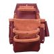 SITE GEAR SiteGear 11 in. 4 Pocket Top Grain Leather Nail and Tool Pouch in Brown