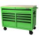 International 46 in. W x 24.5 in. D 9-Drawer Tool Chest Mobile Workbench with Solid Wood Top in Green