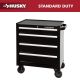 Husky 26.5 in. W x 18 in. D Standard Duty 4-Drawer Rolling Tool Cabinet in Gloss Black