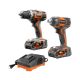 RIDGID 18V Cordless Drill/Driver and Impact Driver 2-Tool Combo Kit with (2) 2.0 Ah Batteries, Charger, and Bag