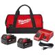 Milwaukee M18 18-Volt Lithium-Ion XC Starter Kit with Two 4.0 Ah Batteries, Charger and Contractor Bag