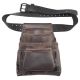 Graintex 10-Pocket Oil Tanned Leather Nail and Tool Pouch with Belt
