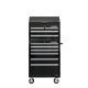Husky 30 in. W x 24.5 in D Standard Duty 10-Drawer Combination Rolling Tool Chest and Top Tool Cabinet in Gloss Black