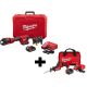 Milwaukee M18 18-Volt Lithium-Ion Cordless Short Throw PEX Press Tool Kit with M18 FUEL HACKZALL Saw Kit