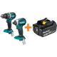 Makita 18V LXT 1/2 in. Brushless Hammer Driver-Drill and LXT Brushless 1/4 in. Impact Driver with 18V LXT Battery 5.0 Ah