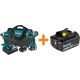 Makita 18V LXT Brushless 2-Piece Combo Kit 5.0 Ah with 18V LXT High Capacity Battery Pack 5.0 Ah with Fuel Gauge
