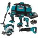 Makita 18V LXT Lithium-Ion Cordless 6-Piece Kit (Drill-Driver/Impact Driver/Circular Saw/Recipro Saw/Vacuum/Light) 3.0Ah
