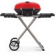 NAPOLEON TravelQ 285X 1-Burner Portable Propane Gas Grill and Scissor Cart with Bonus Griddle, in Red