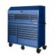 Husky 56 in. W x 22 in. D Heavy Duty 23-Drawer Combination Rolling Tool Chest and Top Tool Cabinet Set in Matte Blue