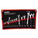 SUNEX TOOLS Metric Raised Panel Combination Wrench Set (14-Piece)