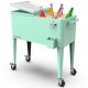 PERMASTEEL 80 qt. Mint Green Classic Outdoor Rolling Patio Cooler with Wheels and Handles
