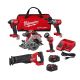 Milwaukee M18 FUEL 18V Lithium-Ion Brushless Cordless Combo Kit (5-Tool) with Two 5.0 Ah Batteries, 1 Charger 1 Tool Bag