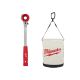 Milwaukee Lineman's High Leverage Ratcheting Wrench with Milled Strike Face and 12 in. Canvas Utility Bucket Tool Bag