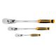 GEARWRENCH 1/4 in., 3/8 in. and 1/2 in. Drive 90-Tooth Dual Material Locking Flex-Head Teardrop Ratchet Set (3-Pieces)