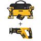 DEWALT 20V MAX XR Li-Ion Cordless Brushless Drill/Impact 2 Tool Combo Kit, 20V Compact Recip Saw, and (2) 20V 2.0Ah Batteries