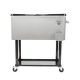 Karl home 80 Qt. Iron Beverage Wheeled Cooler with Shelf