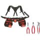Milwaukee General Contractor Work Waist Tool Belt with Suspension Rig and 3-Piece Pliers Kit