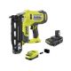 RYOBI ONE+ 18V Cordless 16-Gauge Cordless Straight Finish Nailer and 2.0 Ah Compact Battery Starter Kit