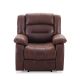 Clihome Brown PU Leather Heated Massage Chair Recliner Ergonomic Lounge Sofa with 8-Vibration Points