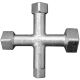 JONES STEPHENS 4-Way Countersunk Plug Wrench