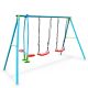 Pure Fun 4-Station Play-Zone Metal Swing Set