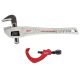 Milwaukee 14 in. Aluminum Offset Pipe Wrench with 3-1/2 in. Quick Adjust Copper Tubing Cutter (2-PC)