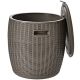 Gymax 12-Gal Patio Ice Cooler Bucket Cool Bar Table Cocktail Side Table w/Lid Brown